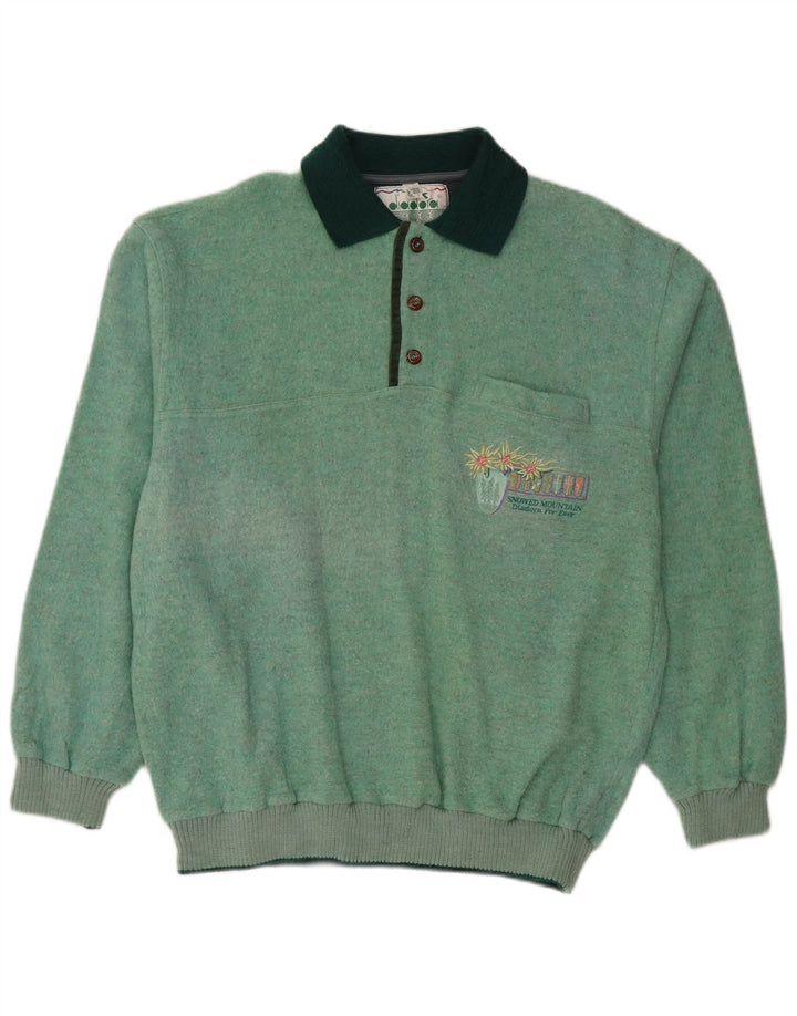 DIADORA Maglia Dolcevita Uomo Large Verde Lana