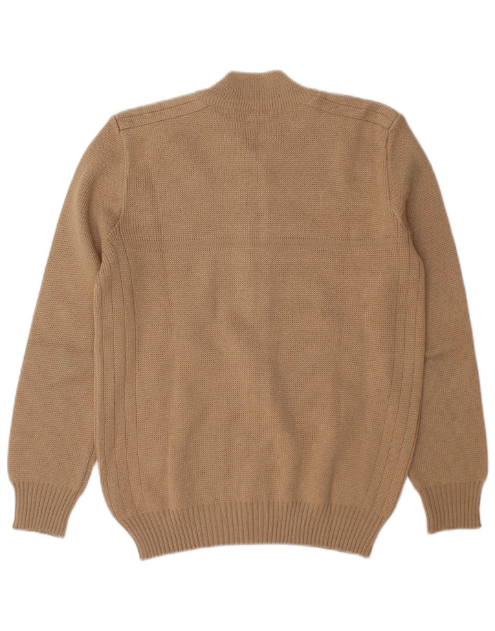 Maglione cardigan da uomo vintage beige medio