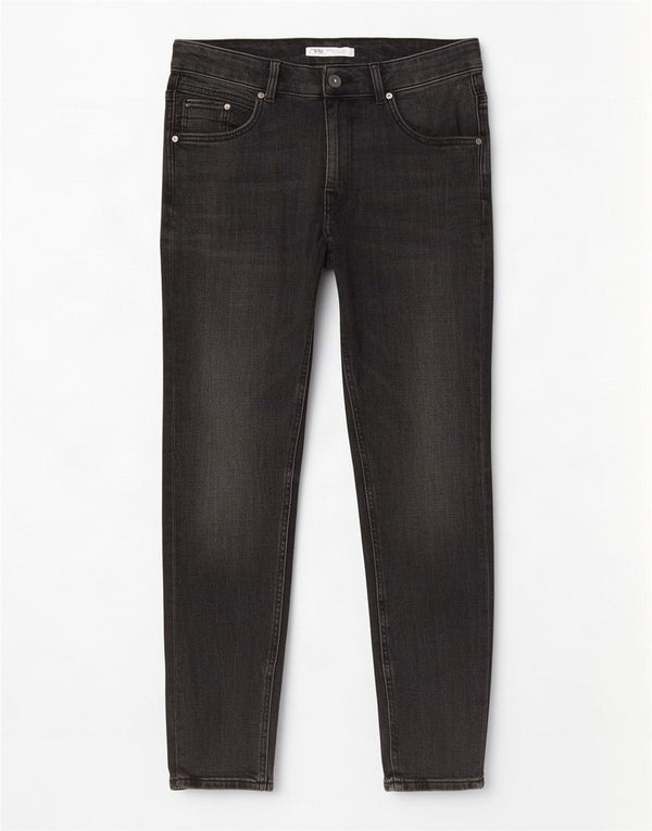Jeans skinny da uomo Zara EU 42 Large W32 L28 Cotone grigio
