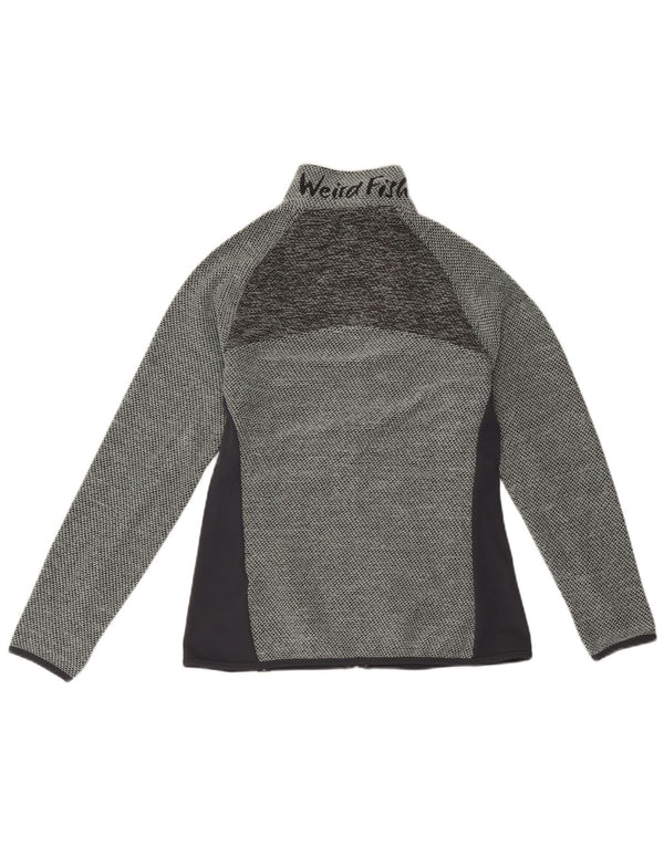 Giacca da ginnastica con grafica da donna Weird Fish UK 10 Small Grey Colourblock