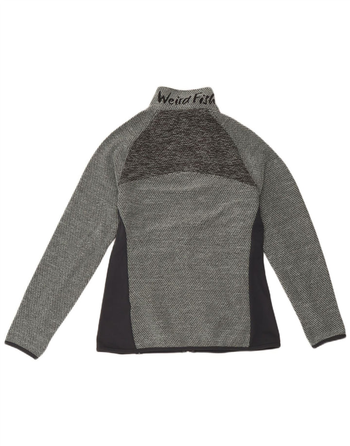 Giacca da ginnastica con grafica da donna Weird Fish UK 10 Small Grey Colourblock