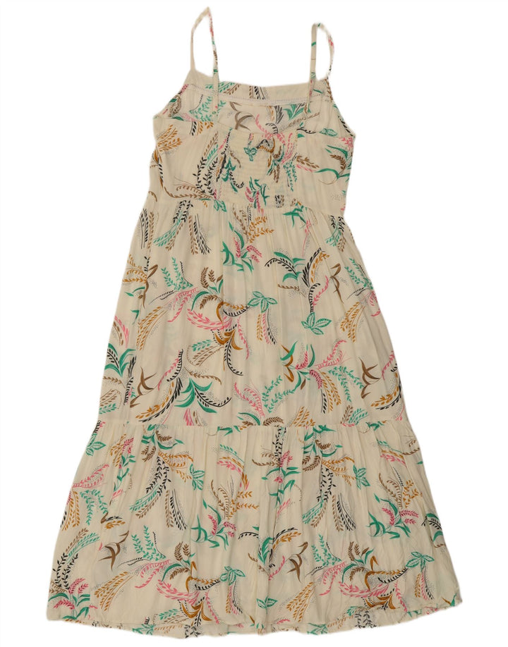 Vestito estivo da donna Marks & Spencer UK 12 Viscosa floreale media bianco sporco