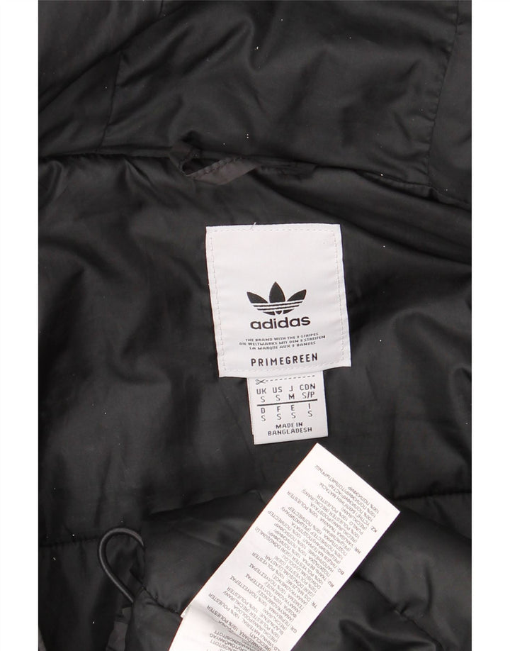 Giacca imbottita con cappuccio Adidas Primegreen da uomo UK 36 piccola poliestere nero