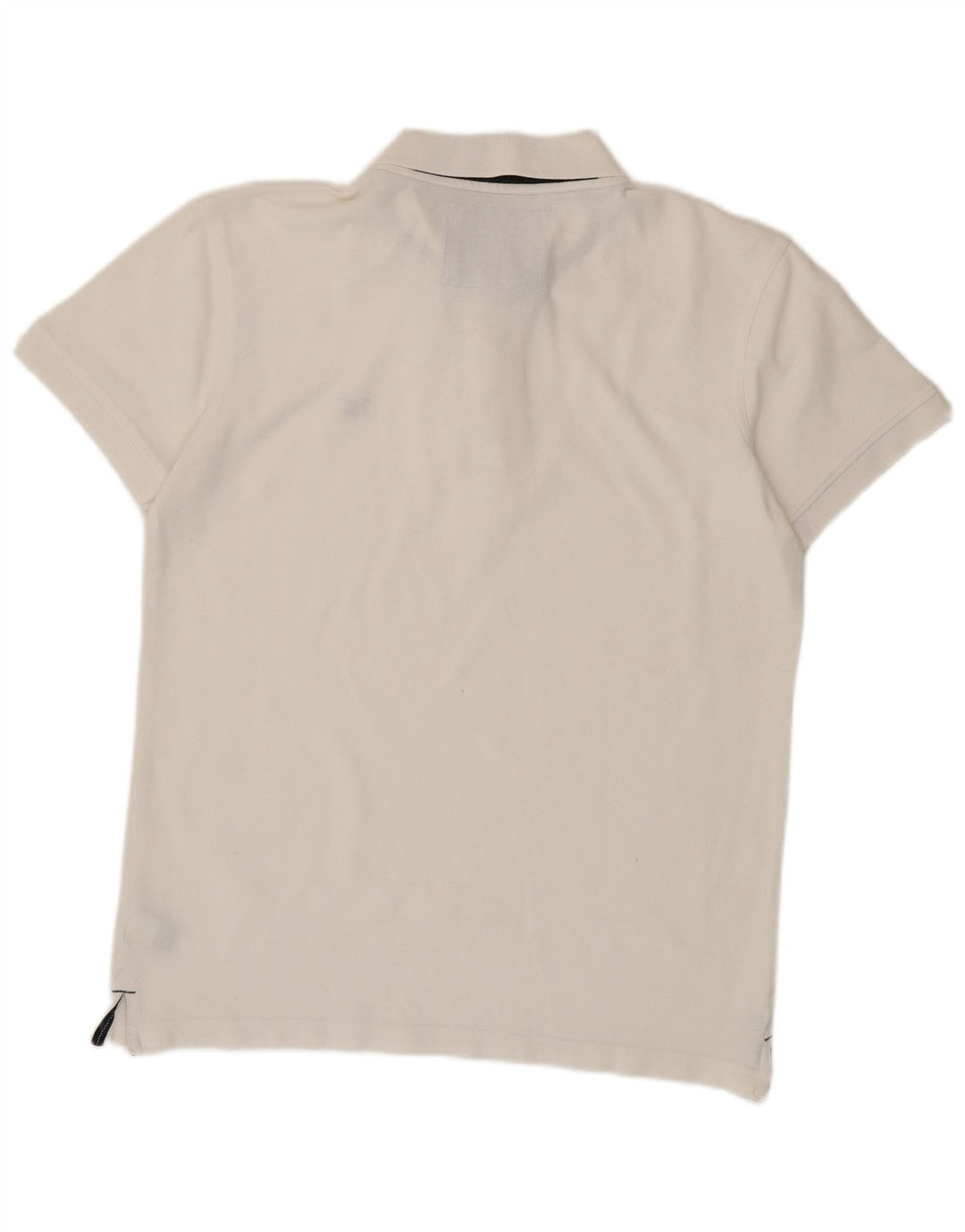 CREW CLOTHING Polo da uomo grande in cotone bianco