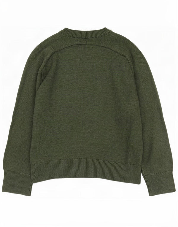 Maglione maglione girocollo da uomo Abercrombie & Fitch piccolo cotone verde