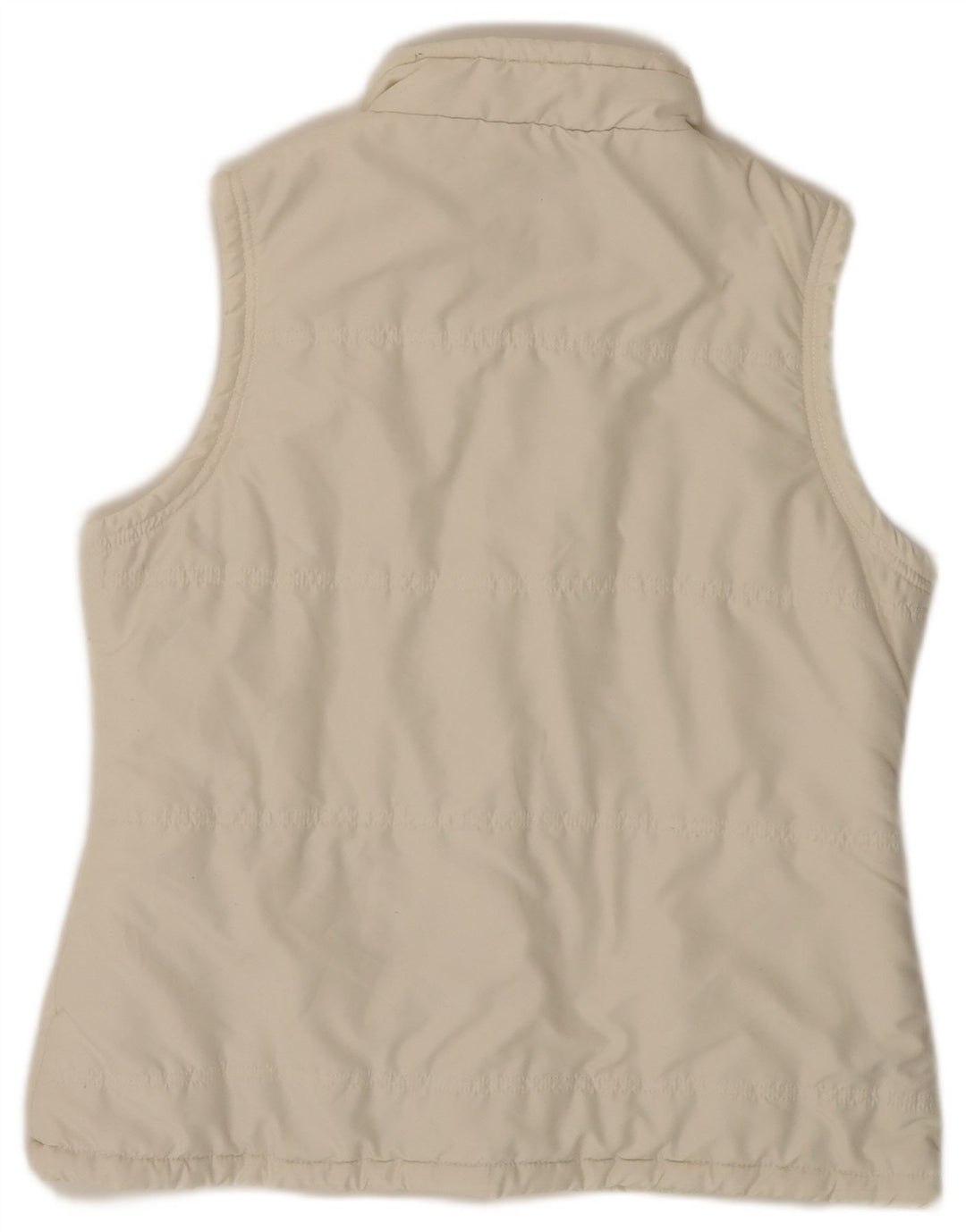 WEIRD FISH Gilet imbottito da donna UK 14 Poliestere bianco sporco medio