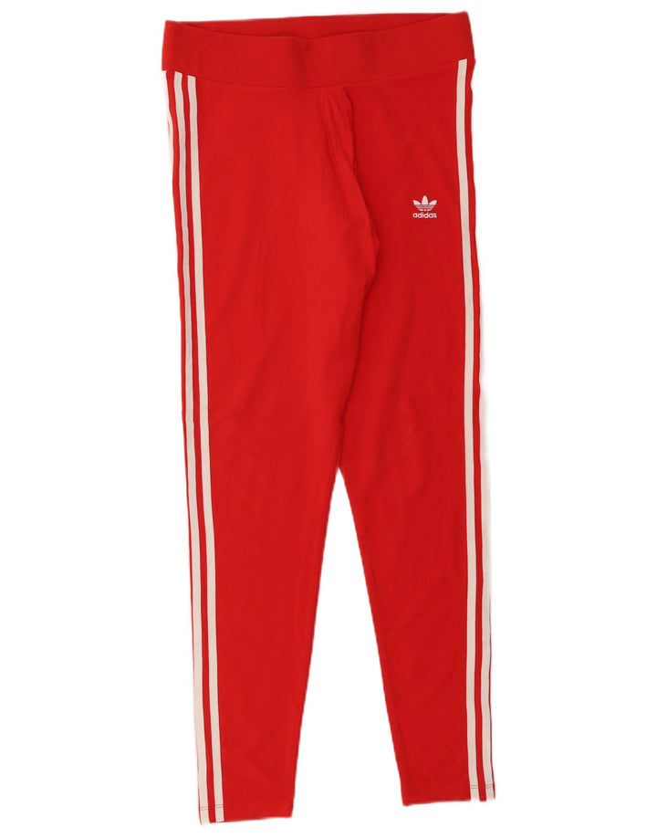 Leggings da donna ADIDAS UK 16 grande rosso cotone