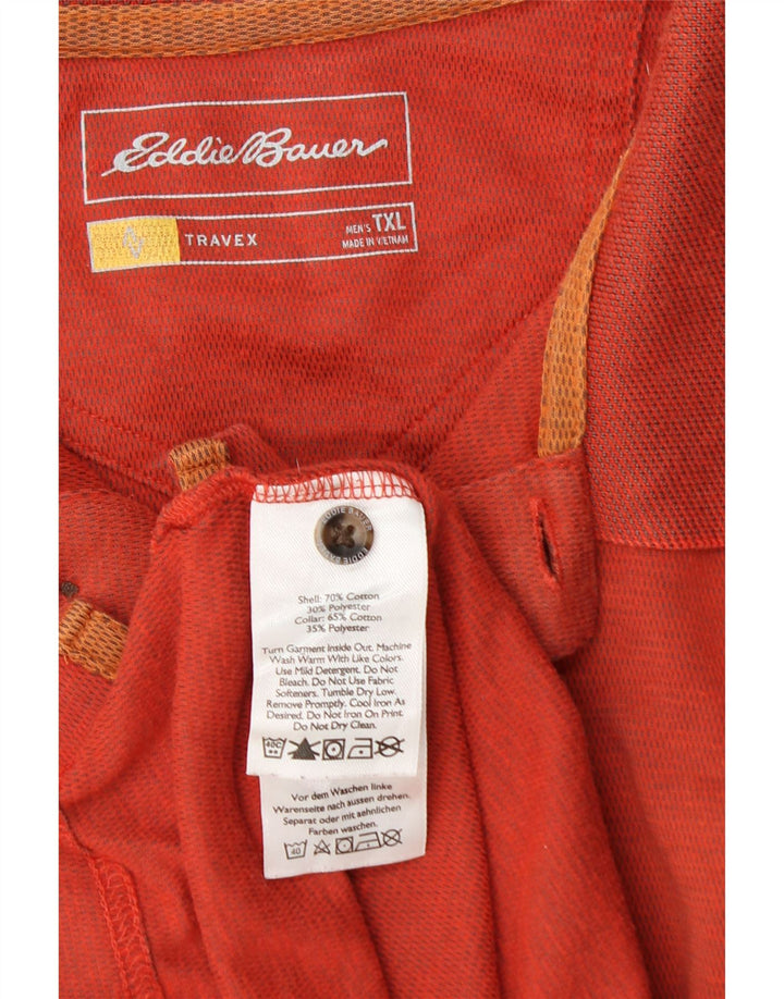 Polo da uomo EDDIE BAUER XL in cotone arancione