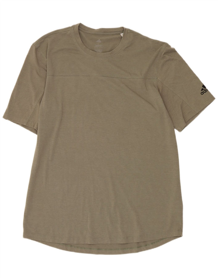 T-shirt Adidas Aeroready da uomo, grande, in poliestere kaki