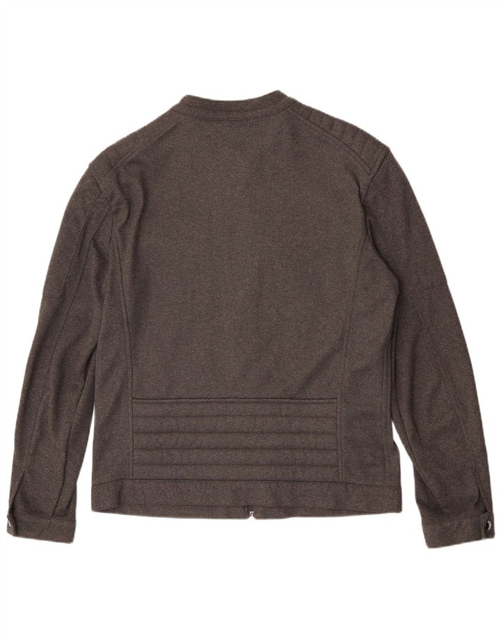 Giubbotto bomber trapuntato con zip da uomo Zara UK 40 grande grigio