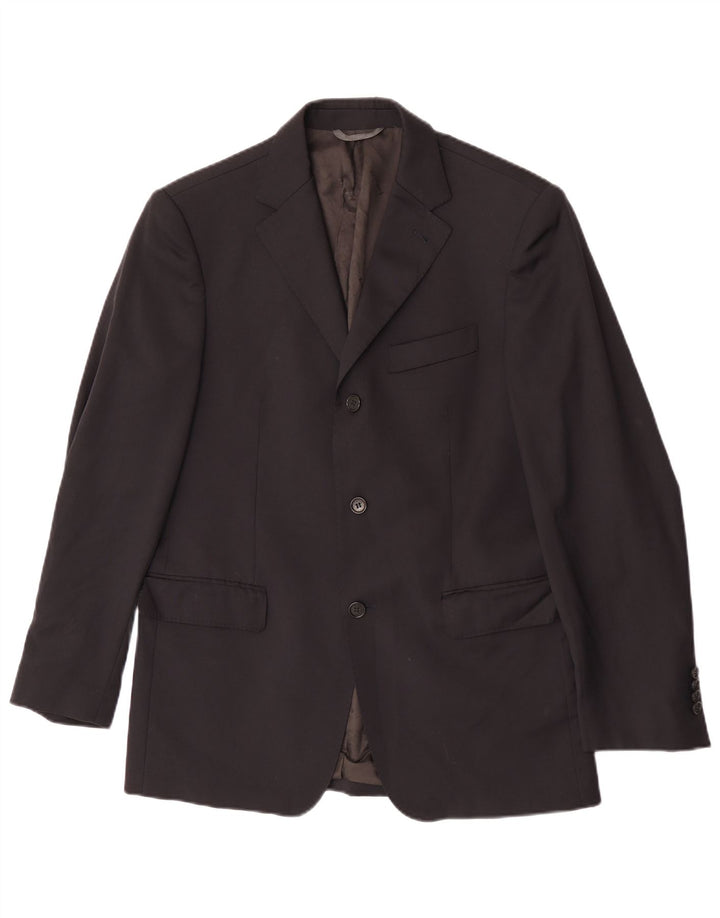Giacca blazer a 3 bottoni da uomo Brooksfield IT 48 lana nera media