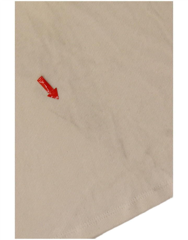 Top Zara da donna manica 3/4 UK 14 grande cotone bianco