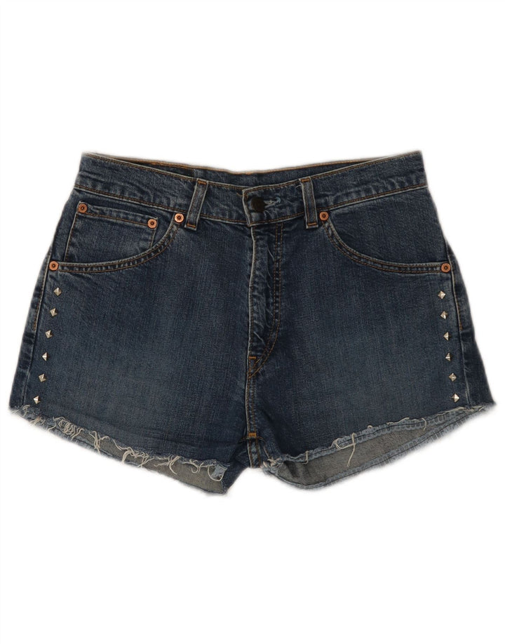 Pantaloncini di jeans Levi's 525 da donna W30 cotone blu medio