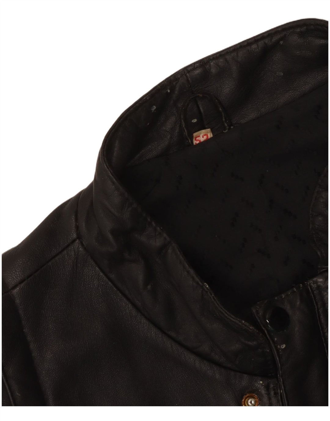 Giacca in pelle vintage da uomo IT 52 XL Nera