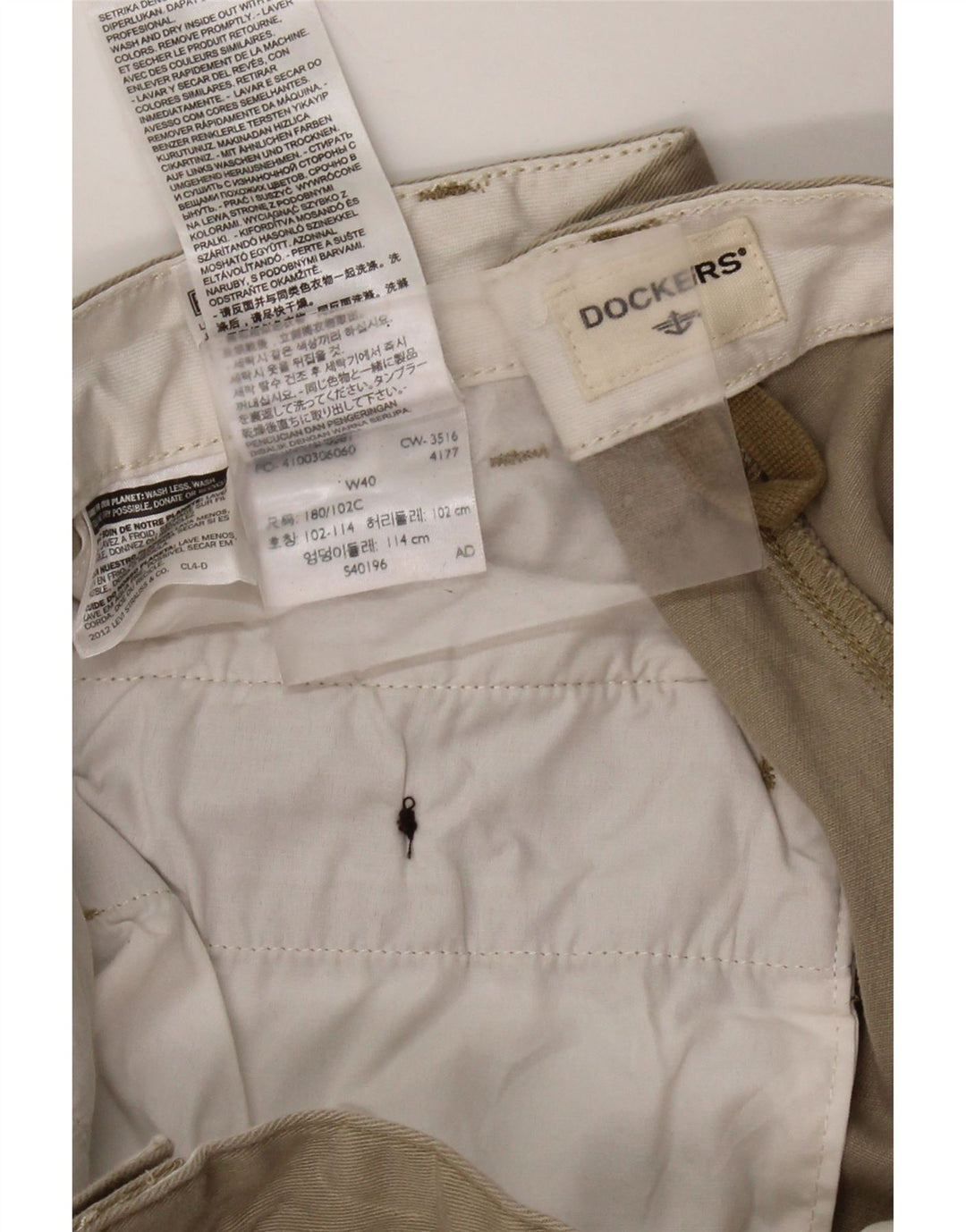 DOCKERS Pantaloncini cargo da uomo W40 XL Cotone beige