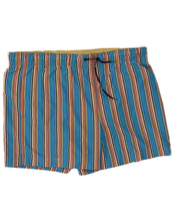 Pantaloncini da bagno da uomo Tommy Hilfiger XL poliestere a righe blu