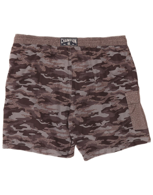 Pantaloncini da bagno da uomo Champion 2XL grigio mimetico