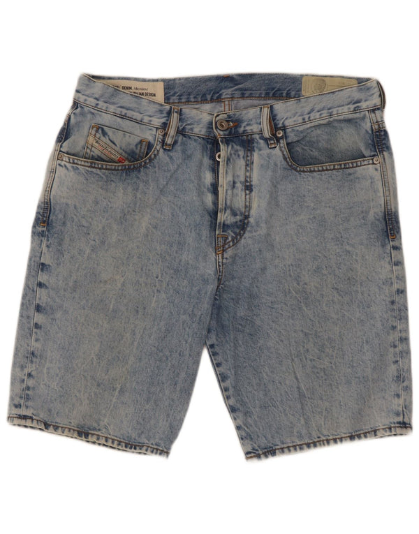 Pantaloncini di jeans slim D-Mirk da uomo Diesel W32 cotone blu medio