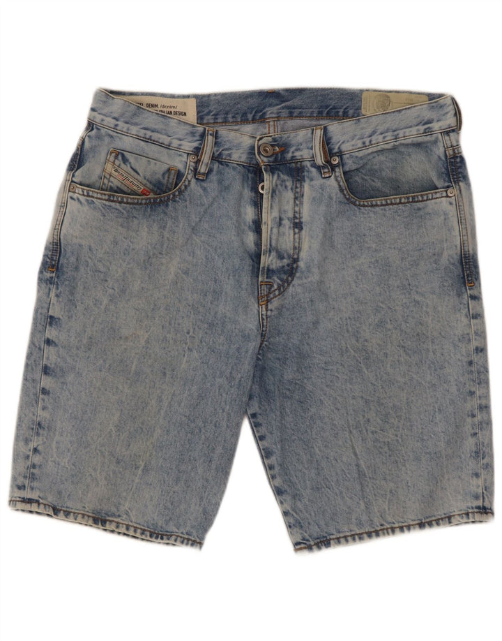 Pantaloncini di jeans slim D-Mirk da uomo Diesel W32 cotone blu medio