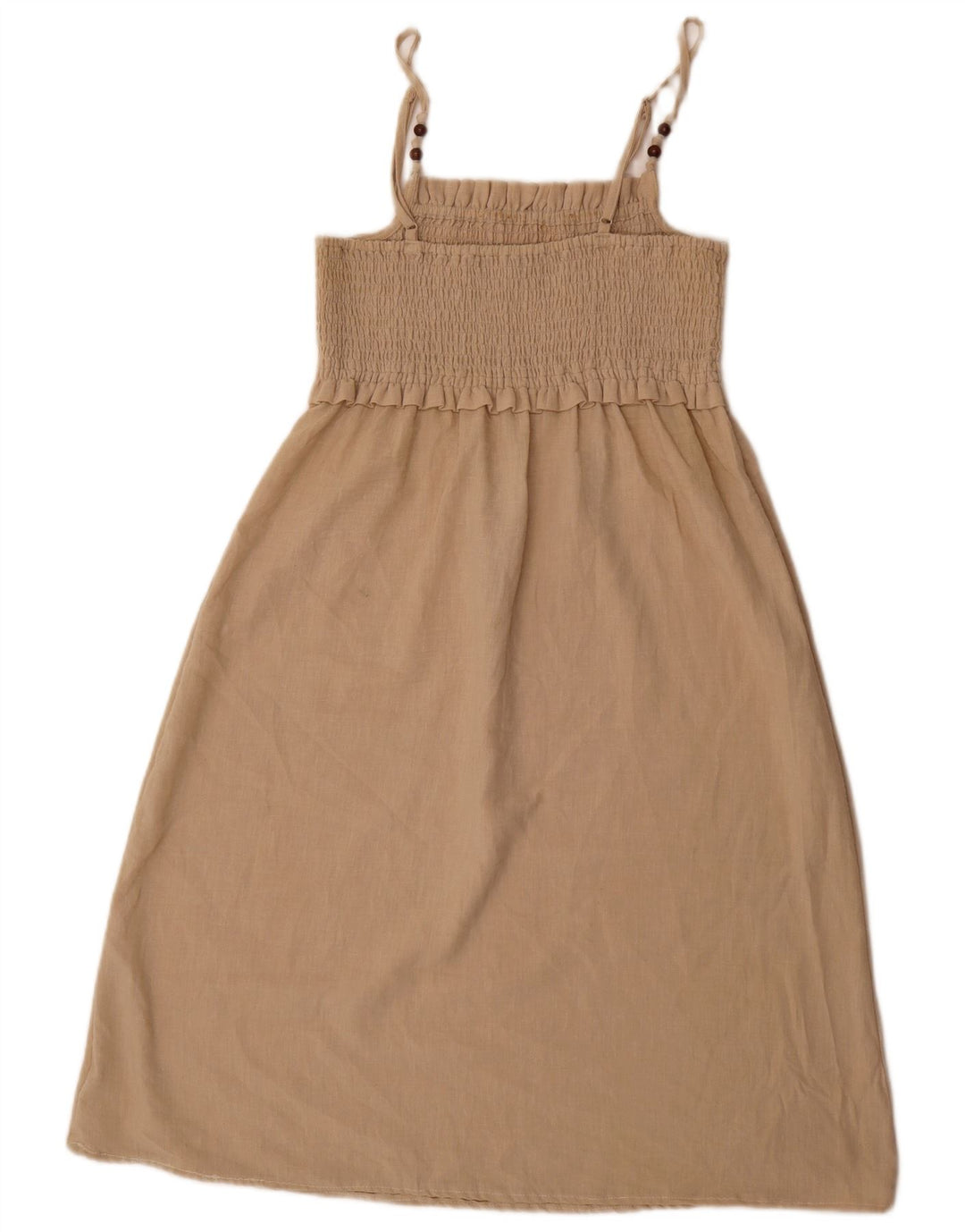 Abito a trapezio senza maniche da donna Zara UK 12 Beige medio