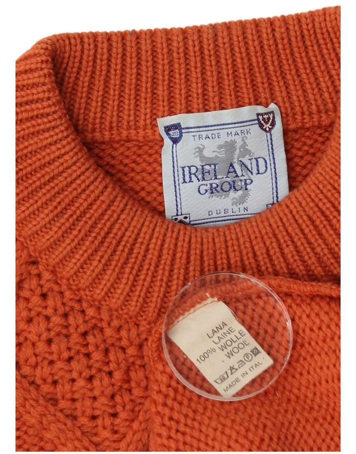 Marchio di fabbrica Maglione girocollo da uomo in lana Fair Isle arancione medio