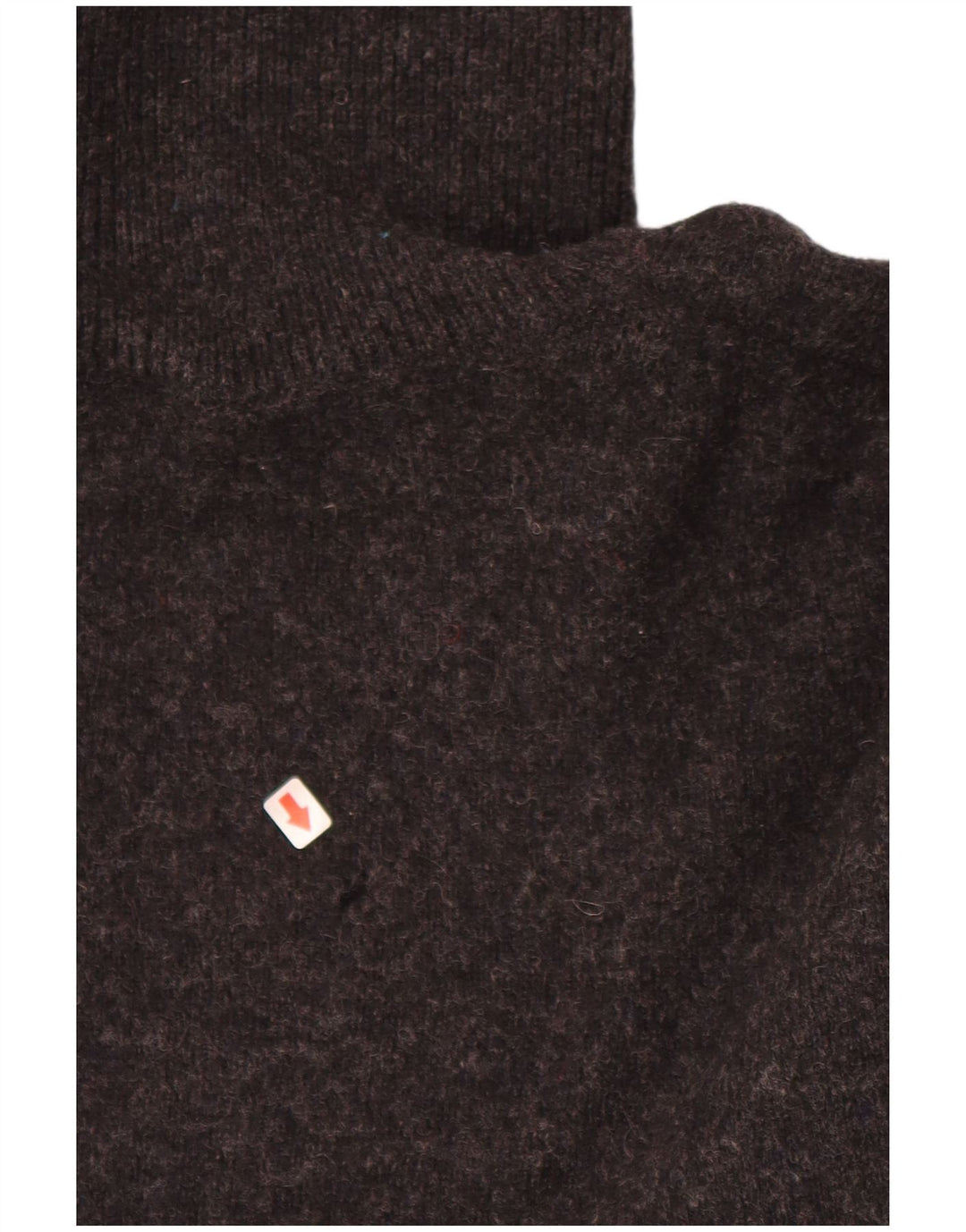 QUILL'S WOOLEN MARKET Maglione da uomo a collo alto in lana d'agnello grande grigia