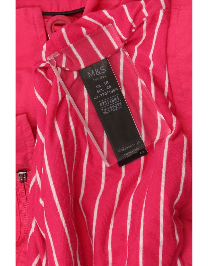 Giacca multiuso oversize da donna Marks & Spencer UK 18 XL cotone rosa