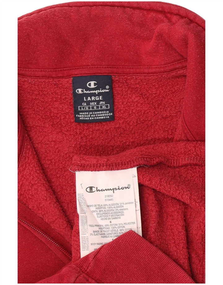 Giacca da tuta da uomo Champion Large rossa in cotone