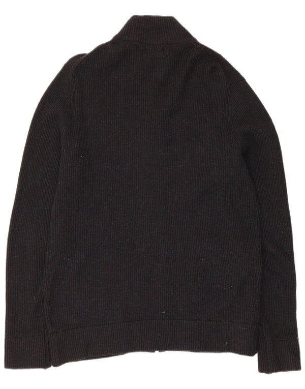 Maglione cardigan da uomo Marks & Spencer in lana nera media
