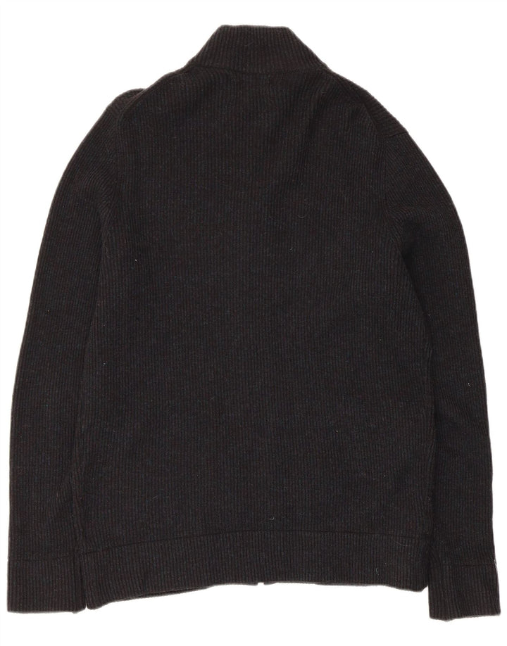 Maglione cardigan da uomo Marks & Spencer in lana nera media