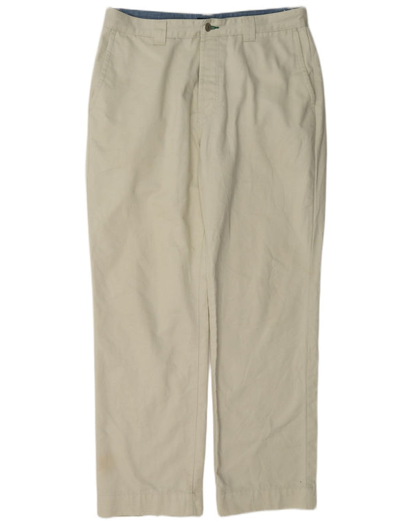 Pantaloni chino dritti da uomo Tommy Hilfiger W36 L34 poliestere verde