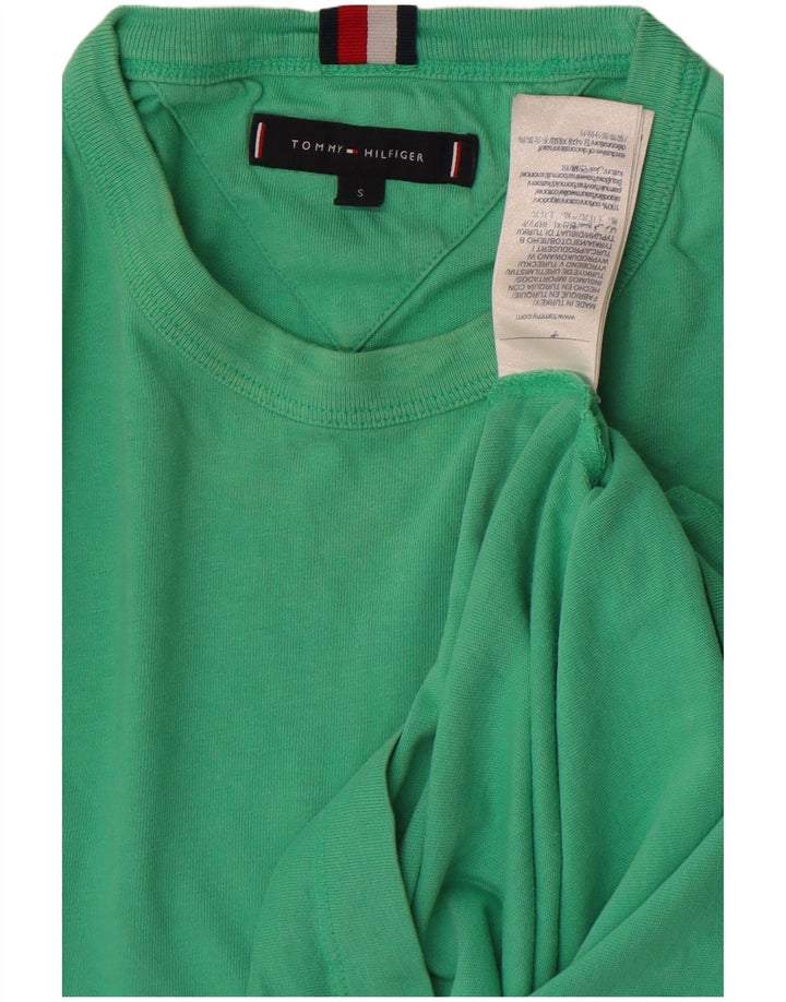 T-shirt da uomo Tommy Hilfiger Top piccola in cotone verde