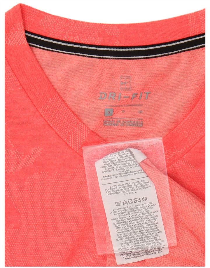 NIKE T-shirt da uomo Dri Fit Top Small in poliestere mimetico rosa