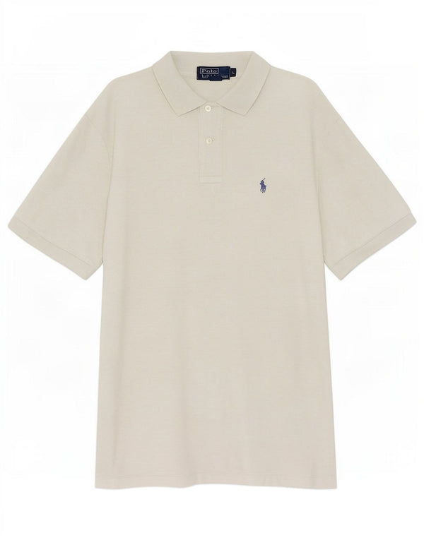 Polo Ralph Lauren da uomo grande in cotone screziato beige