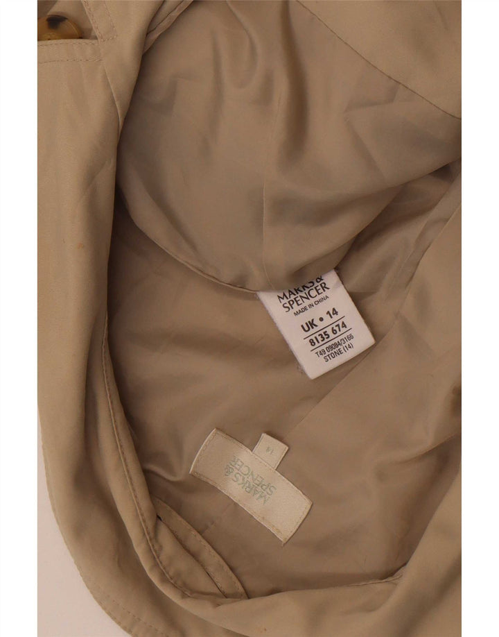 Trench da donna Marks & Spencer UK 14 grande poliestere beige