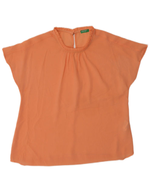 Camicetta da donna Benetton Top UK 14 Poliestere arancione medio