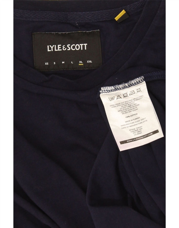 T-shirt da uomo Lyle & Scott Top XL in cotone blu navy
