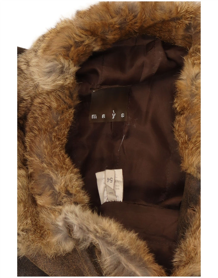 Giacca in pelle da uomo MAYS UK 40 grande in pelle marrone