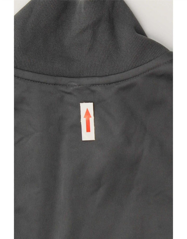 Giacca da ginnastica grafica da uomo Adidas Top in poliestere grigio medio