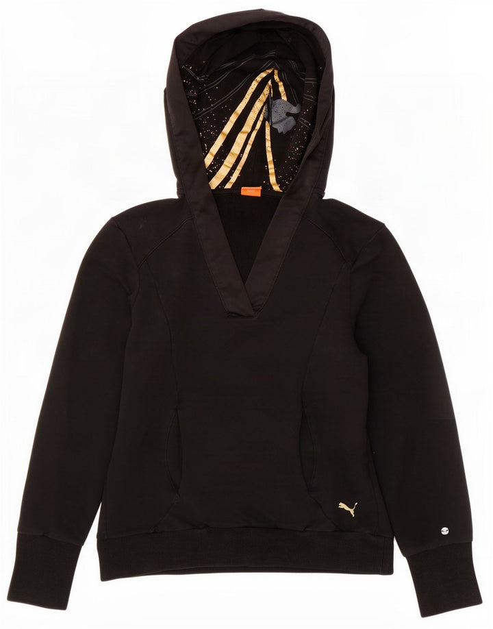 Felpa con cappuccio da donna Puma UK 14 cotone medio nero