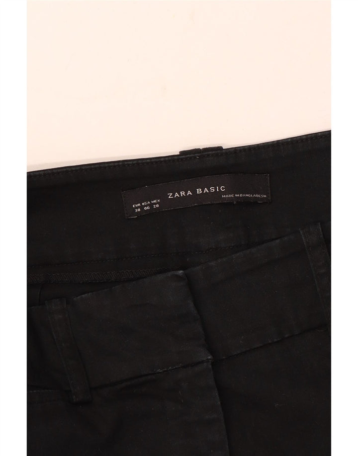 Pantaloni corti da donna Zara EU 38 piccoli W28 L24 neri