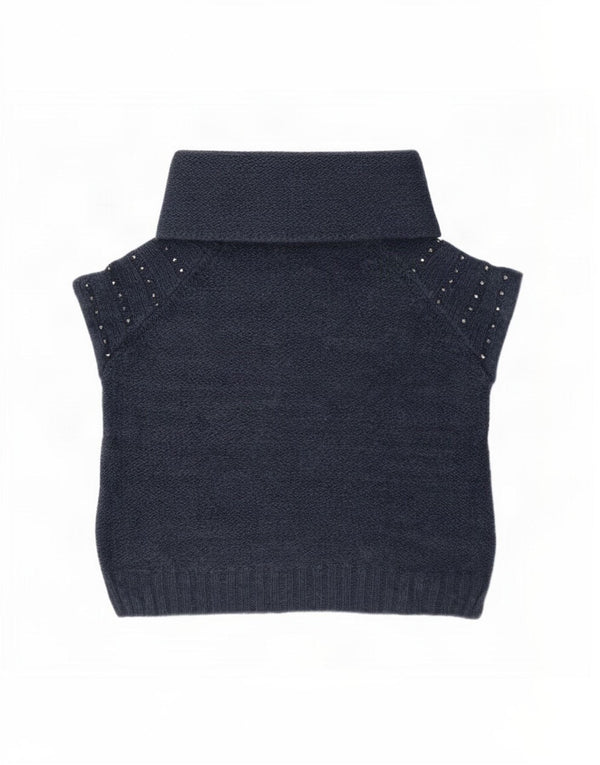 Canotta corta da donna MINT VELVET UK 16 grande blu navy
