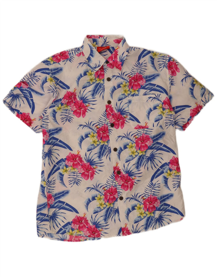 Lowes Camicia hawaiana a maniche corte da uomo grande floreale multicolore