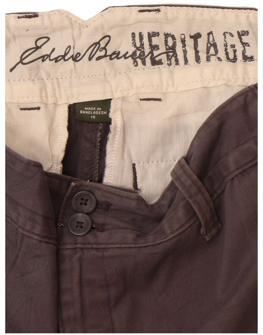 Pantaloni corti da donna Eddie Bauer US 10 Large W32 L24 Cotone grigio