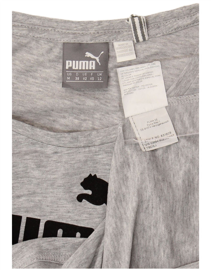 T-shirt grafica da donna Puma UK 12 Poliestere grigio medio