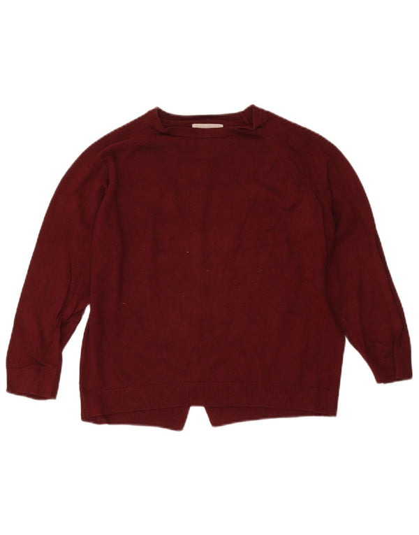 Maglione Zara per ragazze con scollo a barca 9-10 anni in viscosa bordeaux