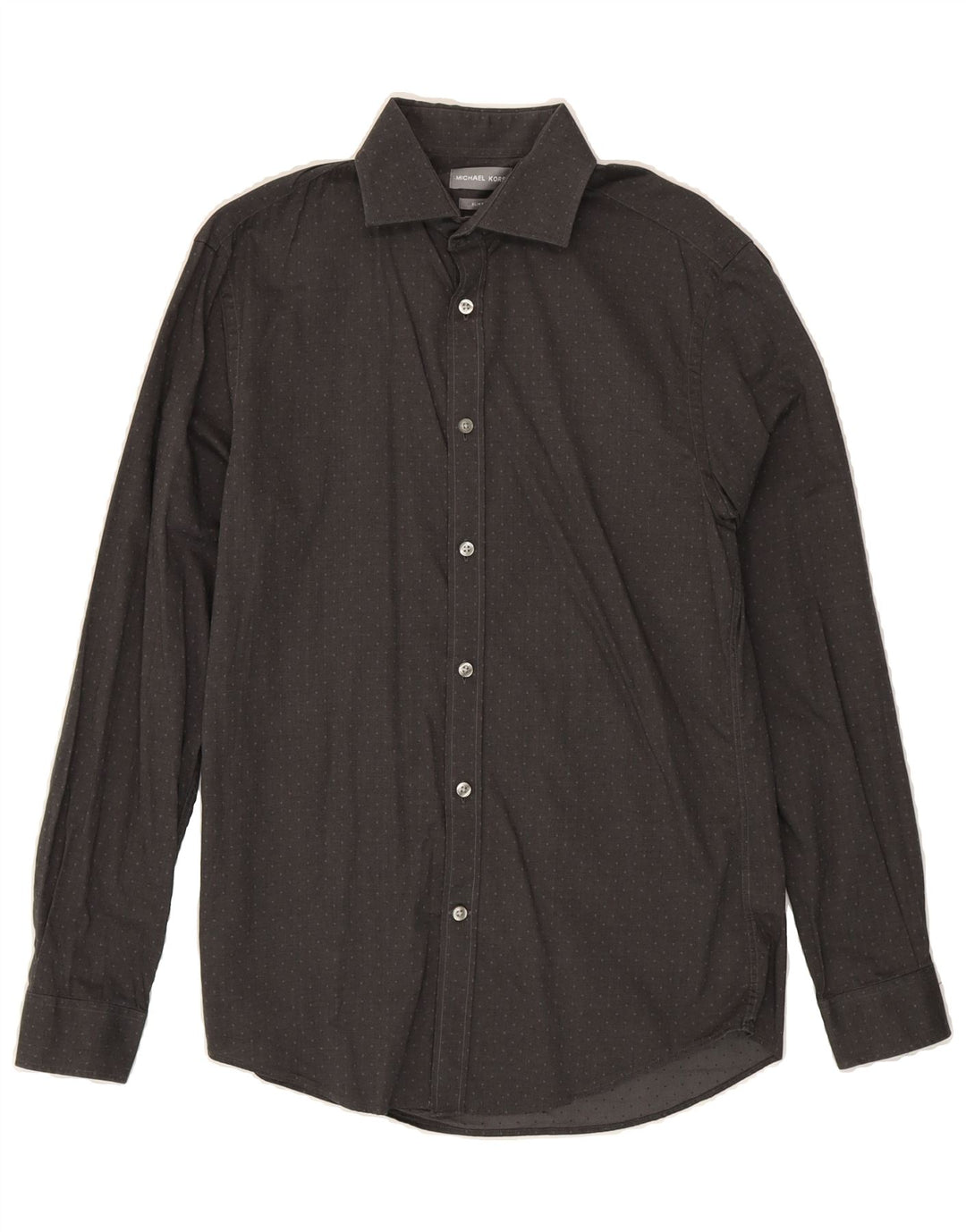 MICHAEL KORS Mens Slim Fit Shirt Size 15 Medium Grey Spotted Vintage Michael Kors and Second-Hand Michael Kors from Messina Hembry 