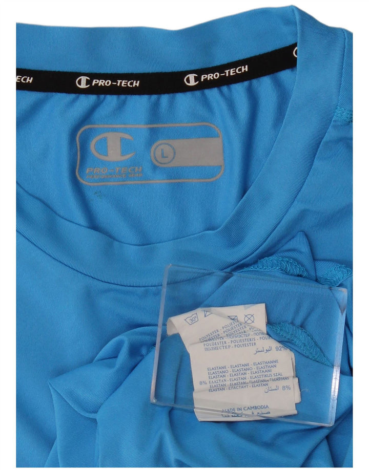 Canotta grafica da uomo CHAMPION, grande, in poliestere blu