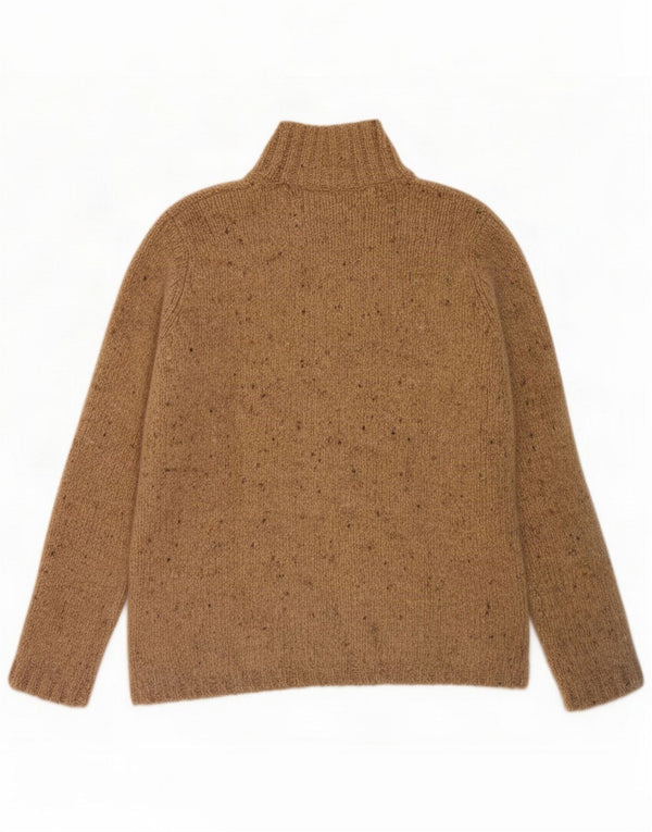 Brooks Brothers Womens Turtle Neck Jumper Sweater UK 14 Medium Beige