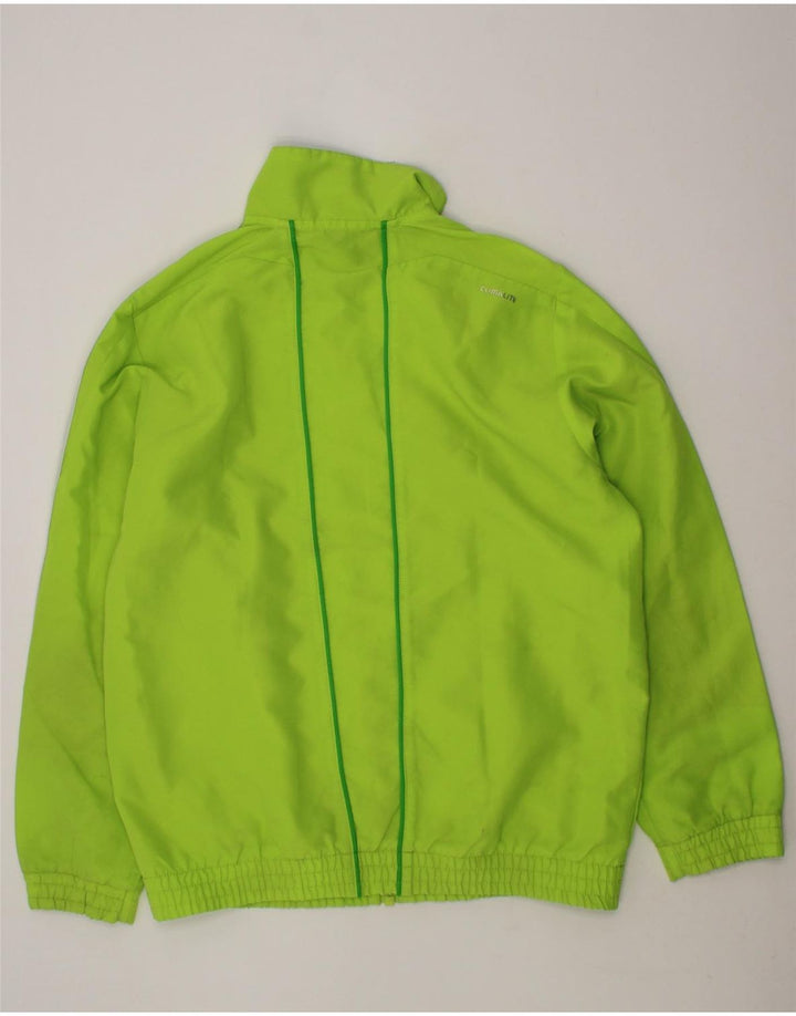 ADIDAS Boys Tracksuit Top Jacket 9-10 Years Green Polyester Vintage Adidas and Second-Hand Adidas from Messina Hembry 